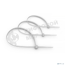 Стяжка кабельная Cabeus, неоткрывающаяся, 3,6 мм Ш, 250 мм Д, 100 шт, нейлон, белый