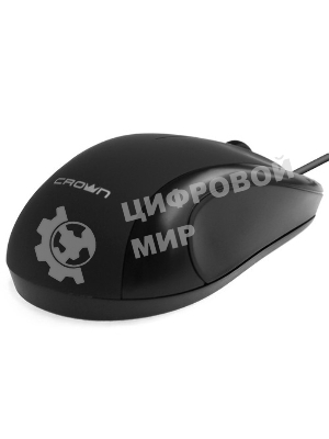 Мышь проводная Crown CMM-128 черный, 1000 dpi, USB, кнопки - 2