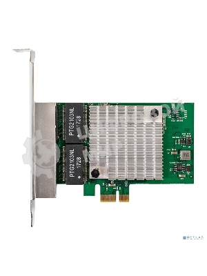 Сетевой адаптер ExeGate EXE-564 (PCI-E x1 v2.0, 4xRJ45, UTP 10/100/1000Mbps, Realtek Chipset RTL8111H+ASM1184e)