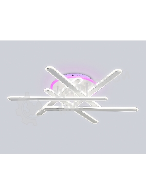 Потолочный светодиодный светильник FA8907 WH/CH белый/хром 135W 3000K-6400K+RGB 800*770*160 (ПДУ РАДИО 2.4G)