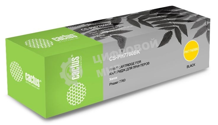 Картридж лазерный Cactus CS-PH7760BK (106R01163) черный (32000 стр.) для Xerox Phaser 7760/7760dn/7760dx/7760dxf