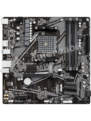 Материнская плата Gigabyte B550M K, AM4, AMD B550, 4xDDR4, 4xSATA, 2xM.2, 1xPCIe 4.0 x16, 1xPCIe x1, 1xHDMI, 1xDP, 1x 1Gb LAN, 4xUSB-A 3.2 Gen 1, 4xUSB-A 2.0, 3x3.5 мм, 7.1, mATX