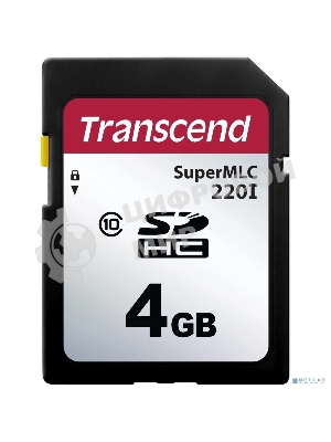 Флеш карта промышленная SecureDigital 4Gb Transcend 220I, SLC mode MLC, темп. режим от -40 до +85
