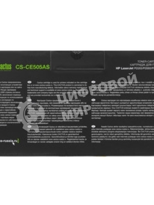 Картридж лазерный Cactus CS-CE505AS черный (2300 стр.) для HP LJ P2055/P2035