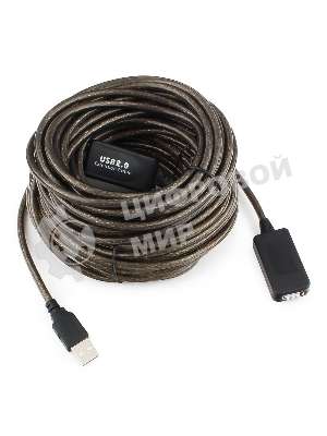 Кабель-удлинитель USB2.0 активный Cablexpert UAE-01-15M, AM/AF, 15м
