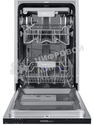 Встраиваемая посудомоечная машина HOMSair DW47M, черный, 44.5 см, 10 компл., 47 дБ, класс A++