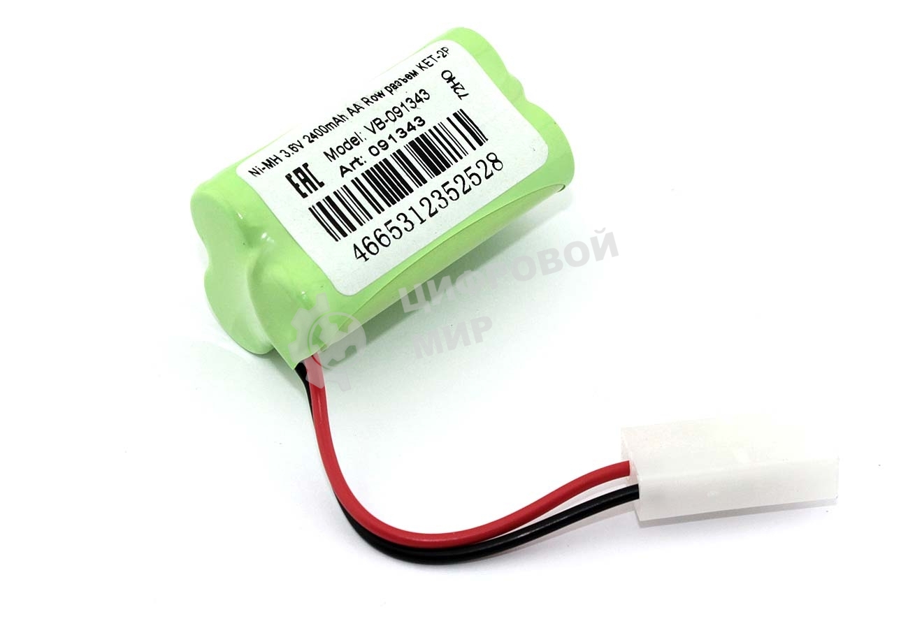 Портативный аккумулятор Ni-MH 3.6V 2400mAh AA Row разъем KET-2P