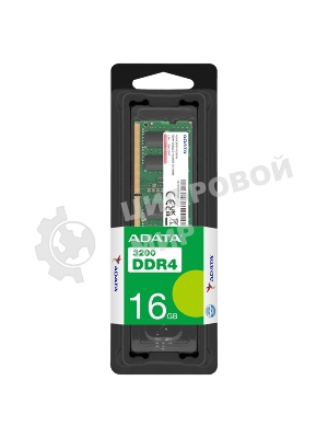 Оперативная память ADATA, DDR4, 16GB (1x16GB), 3200MHz, CL22, SO-DIMM
