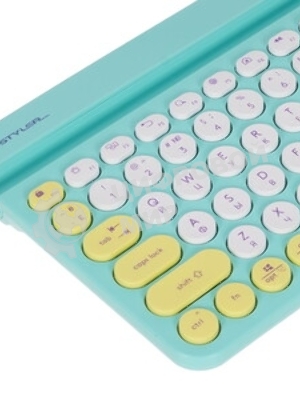 Клавиатура беспроводная A4Tech Fstyler FBK30, USB, Bluetooth/Радиоканал, зеленый