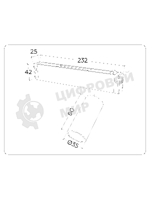 Управляемый светодиодный светильник для шинопровода Magnetic Ambrella light GL1202 BK черный IP20 7W 3000K-6400K 220V 36° D35*80 (Без ПДУ)