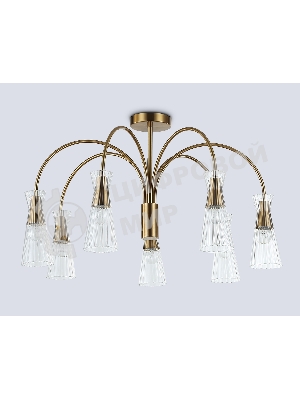 Люстра Ambrella light LH55703/7 BS/CL латунь/прозрачный E14*7 max 40W D745*460