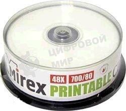 Диск CD-R Mirex 700 Mb, 48х, Cake Box (25), Ink Printable (25/300)