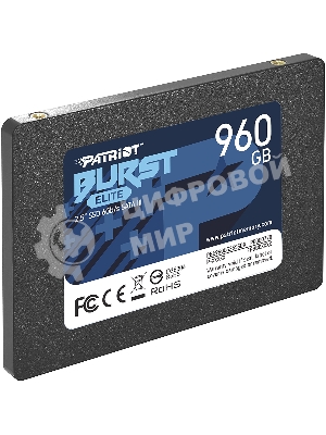 Накопитель SSD Patriot Burst Elite, 960Gb, SATA, 2.5
