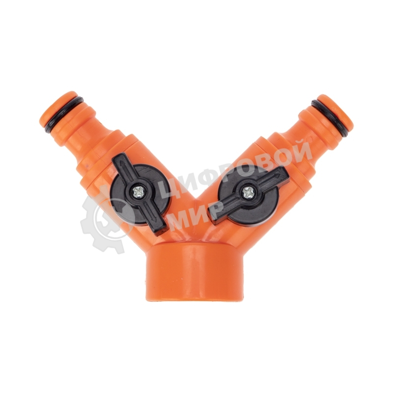 Разветвитель 2-х канальный на кран 3/4-1/2 дюйма Четыре Сезона