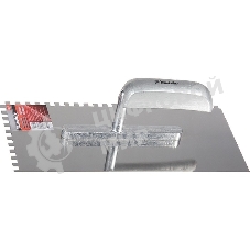 Гладилка Matrix из нержавеющей стали, 280 х 130 мм, деревянная ручка, зуб 6 х 6 мм