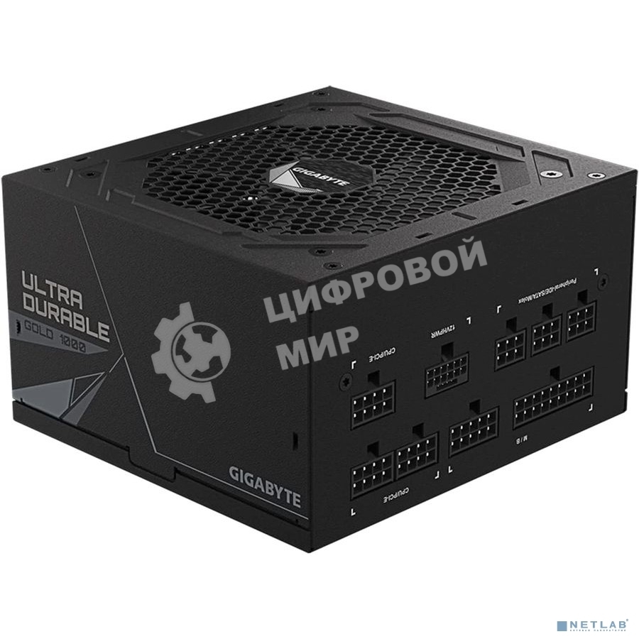 Блок питания Gigabyte ATX 1000W GP-UD1000GM 80 PLUS gold (24+4+4pin) APFC 120mm fan 8xSATA Cab Manag RTL