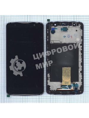 Дисплей для LG Stylus 2 Plus черный с рамкой