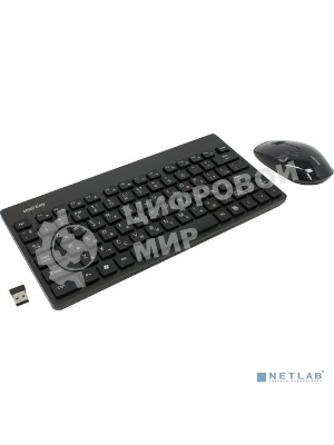 Комплект клавиатура+мышь Smartbuy 220349AG беспроводной, USB, 1600 DPI, чёрный