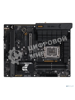Материнская плата ASUS TUF GAMING H770-PRO WIFI, LGA 1700, Intel H770, 4xDDR5, 4xSATA, 4xM.2, 1xPCIe 5.0 x16, 1xPCIe 4.0 x4, 2xUSB-A 3.2 Gen 2, 4xUSB-A 3.2 Gen 1, 1xUSB-C 3.2 Gen 2x2, 1x2.5Gb LAN, 5x3.5 мм, 7.1, Standard-ATX