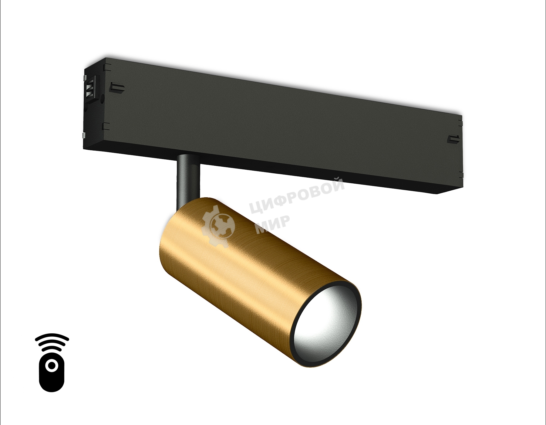 Управляемый светодиодный светильник для шинопровода Magnetic Ambrella light GL1203 GD золото IP20 7W 3000K-6400K 220V 36° D35*80 (Без ПДУ)