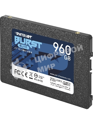 Накопитель SSD Patriot Burst Elite, 960Gb, SATA, 2.5