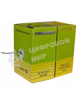 Кабель PROconnect Кабель UTP CAT6 4 пары (305м) 0.57 мм CCA