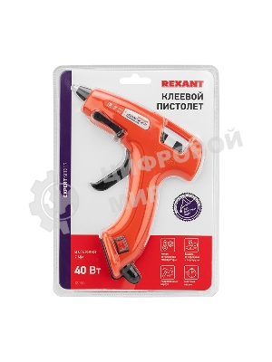 Клеевой пистолет Rexant, 40 Вт, Ø7 мм, 