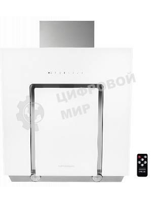 Вытяжка Kuppersberg F 660 W, ширина 60 см, отвод/рециркуляция, 900 м3/час, сенсорное управление, таймер, 5 скоростей, галогенное освещение 2х20 Вт, металлические жироулавливающие фильтры, угольный фильтр KF-СM (опция), 42-47 дБ, цвет белое стекло SCHOTT