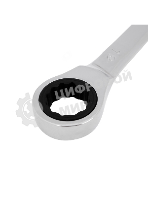 Ключ комбинированный трещоточный Rexant 19 мм, CrV, зеркальный хром