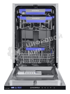 Встраиваемая посудомоечная машина Maunfeld MLP-08IMR, белый/черный, 44.5 см, 10 компл., 47 дБ, класс A++