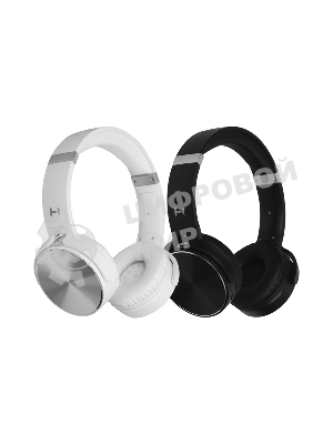Беспроводные/проводные наушники Harper HB-217 белый, накладные, Bluetooth + проводной, складная конструкция, до 5 ч