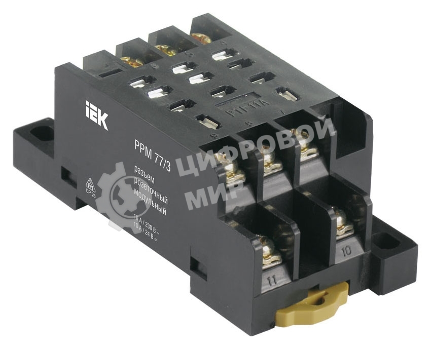 Разъем модульный РРМ77/3(PTF11A) для РЭК77/3(LY3) IEK RRP10D-RRM-3