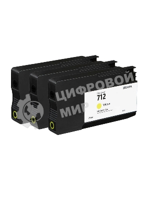 Картридж струйный HP 712 3ED79A желтый x3упак. (29мл) для HP DJ Т230/630