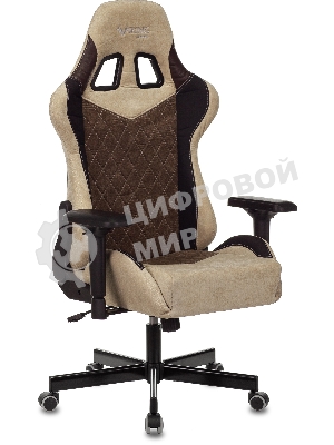 Кресло игровое Бюрократ VIKING 7 KNIGHT BR FABRIC коричневый текстиль/эко.кожа крестовина металл/пластик