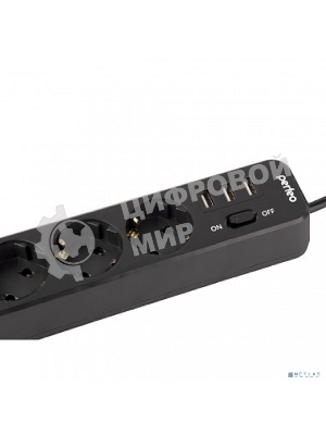 Сетевой фильтр PERFEO (PF_C3909) 3 роз х 4м черный