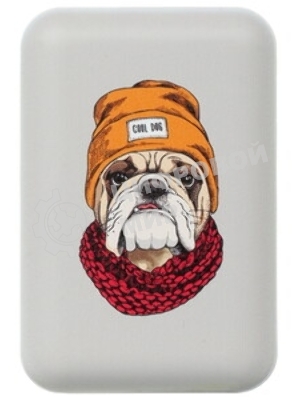 Портативный аккумулятор RITMIX RPB-10007 Bulldog (10000 мА, 2хUSB 2.1 А, софт-тач, принт Бульдог)
