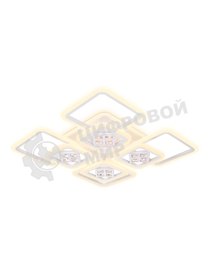 Светильник Ambrella light FA289/4+4 WH белый 176W 820*820*120 (ПДУ РАДИО 2.4G)