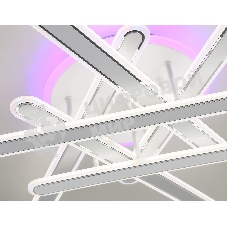 Потолочный светодиодный светильник FA8907 WH/CH белый/хром 135W 3000K-6400K+RGB 800*770*160 (ПДУ РАДИО 2.4G)