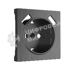 Накладка для розетки USB (графит рифленый)