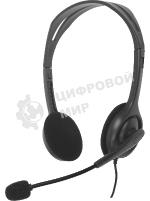 Гарнитура Logitech H110 серебристый, проводная, 3.5 мм