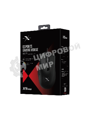 Мышь проводная A4Tech Bloody X5 Max черный, 10000 dpi, USB, кнопки - 9
