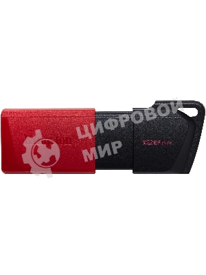 Флешка USB Kingston DataTraveler Exodia M (DTXM/128Gb), 128Gb, USB 3.2 Gen 1, R/W 150/60, черный/красный