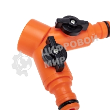 Разветвитель 2-х канальный на кран 3/4-1/2 дюйма Четыре Сезона