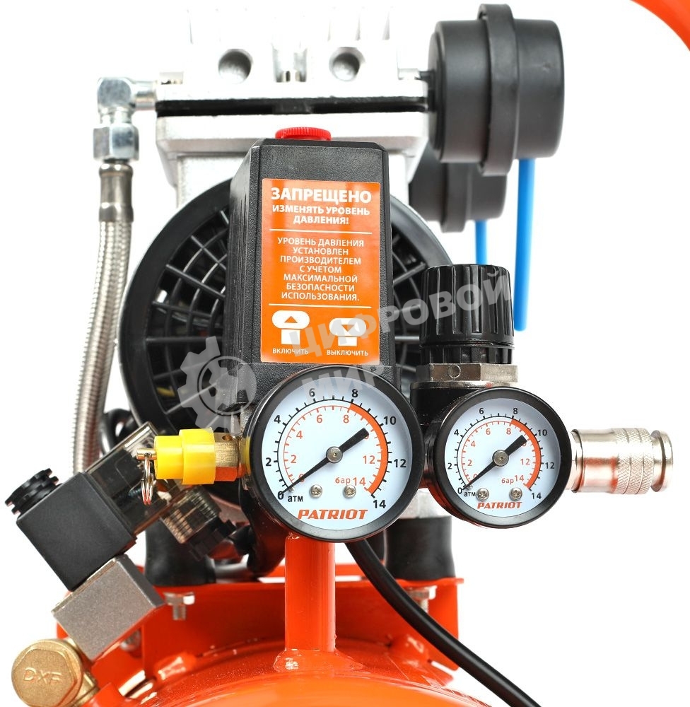 Компрессор поршневой безмасляный Patriot WO 24-260S, 260 л/мин, 8 бар, 1500 Вт, 24 л, быстросъемный 1/4