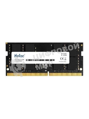 Оперативная память NETAC Basic, DDR4, 16GB (1x16GB), 3200MHz, CL22, SO-DIMM