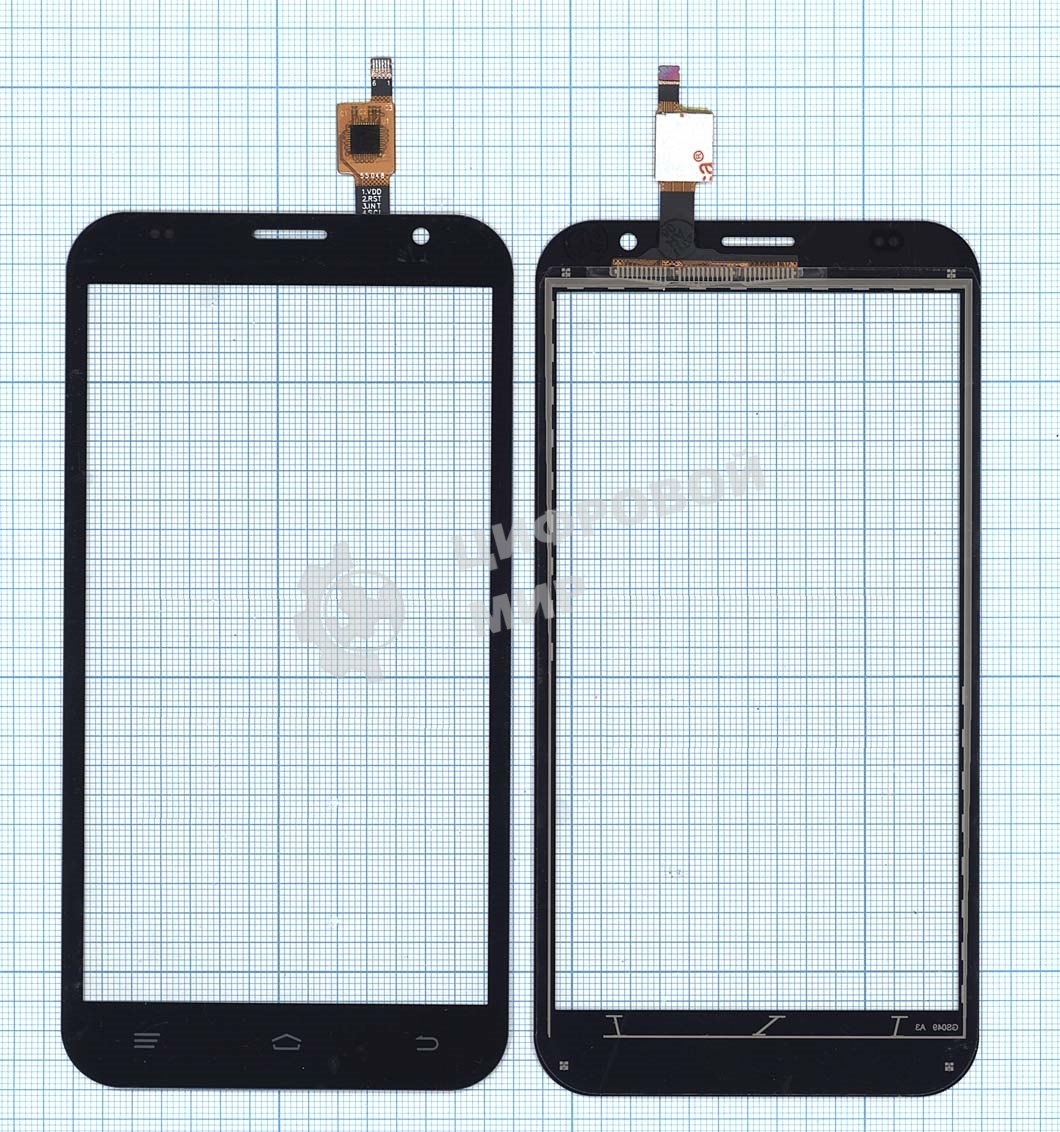 Сенсорное стекло (тачскрин) для Fly FS551 Nimbus 4, черное