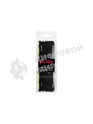 Оперативная память Kingston Fury Beast, DDR4, 32GB (1x32GB), 3200MHz, CL16, DIMM, с радиатором, RGB, черный
