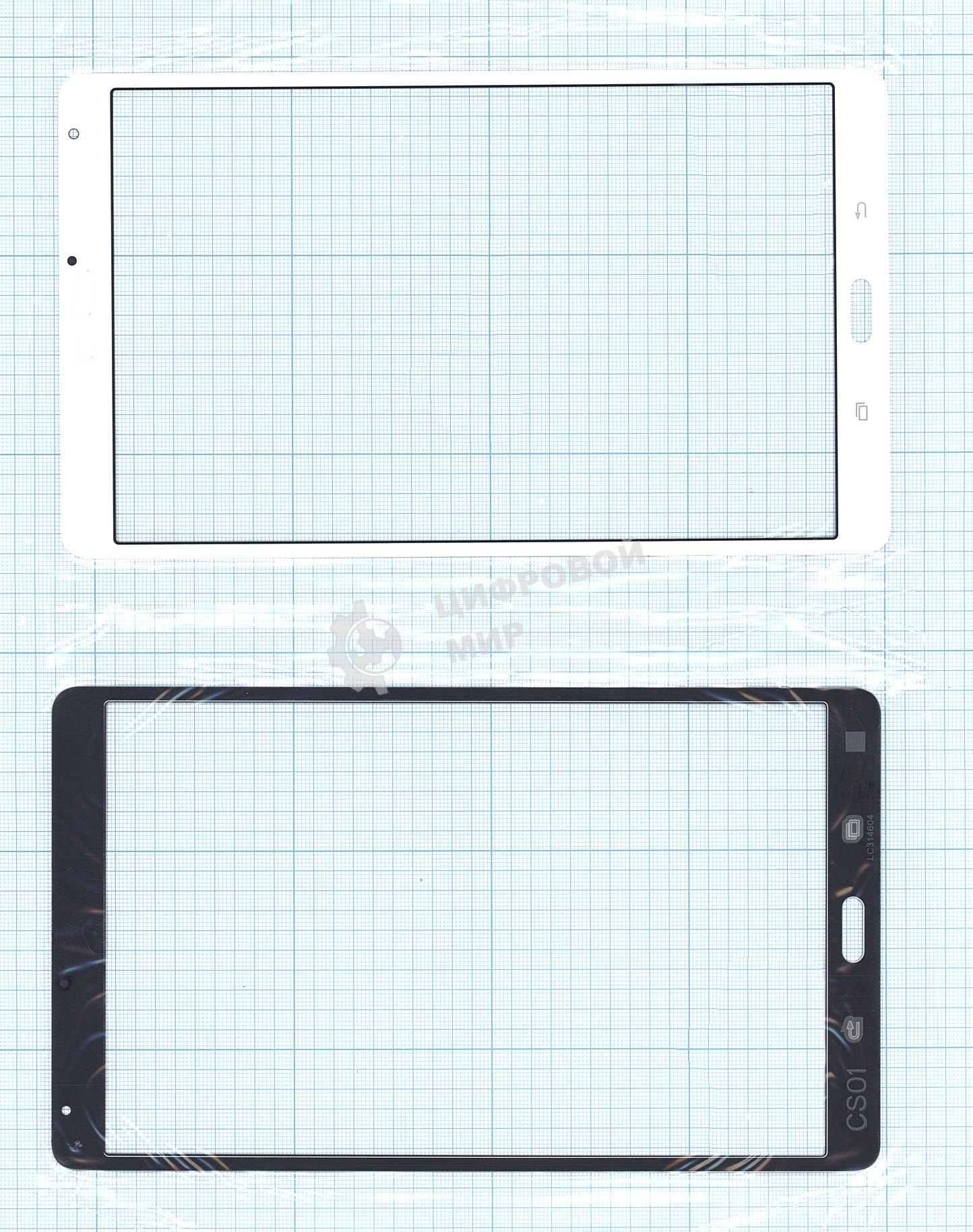 Стекло сенсора для Samsung Galaxy Tab S 8.4 SM-T700 белое