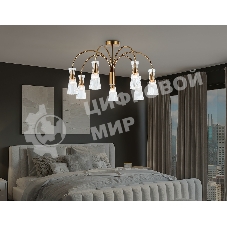 Люстра Ambrella light LH55703/7 BS/CL латунь/прозрачный E14*7 max 40W D745*460