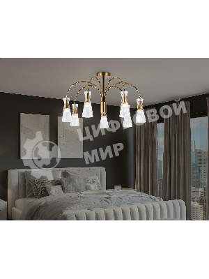 Люстра Ambrella light LH55703/7 BS/CL латунь/прозрачный E14*7 max 40W D745*460